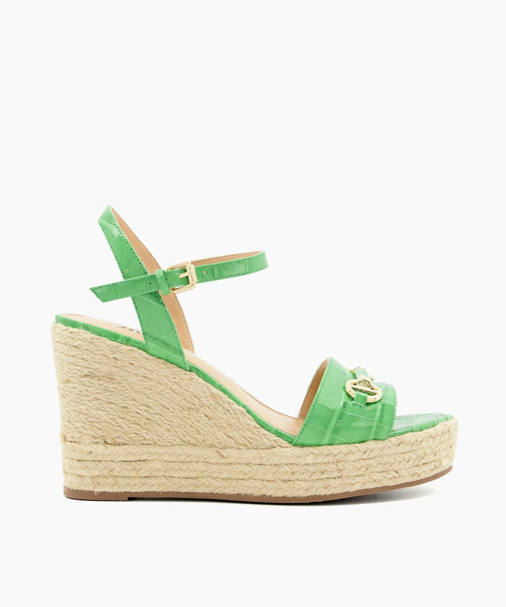 Green deals suede wedges