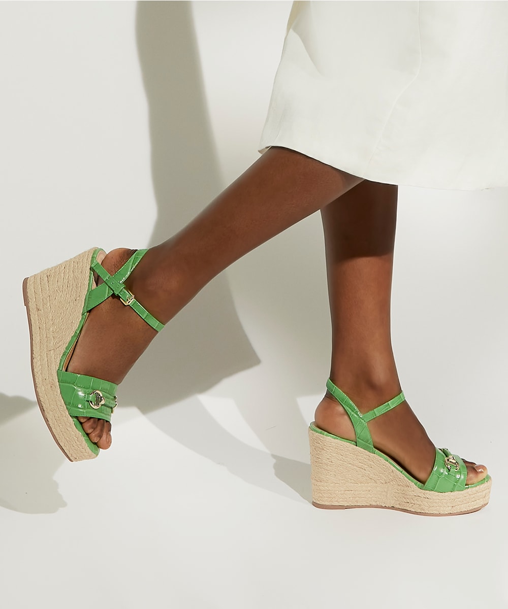 Green espadrilles sales