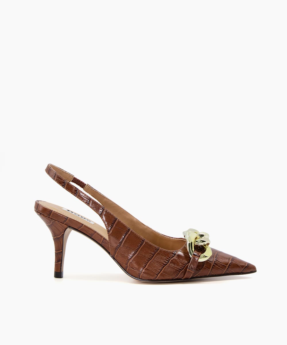 Tan slingback hot sale pumps