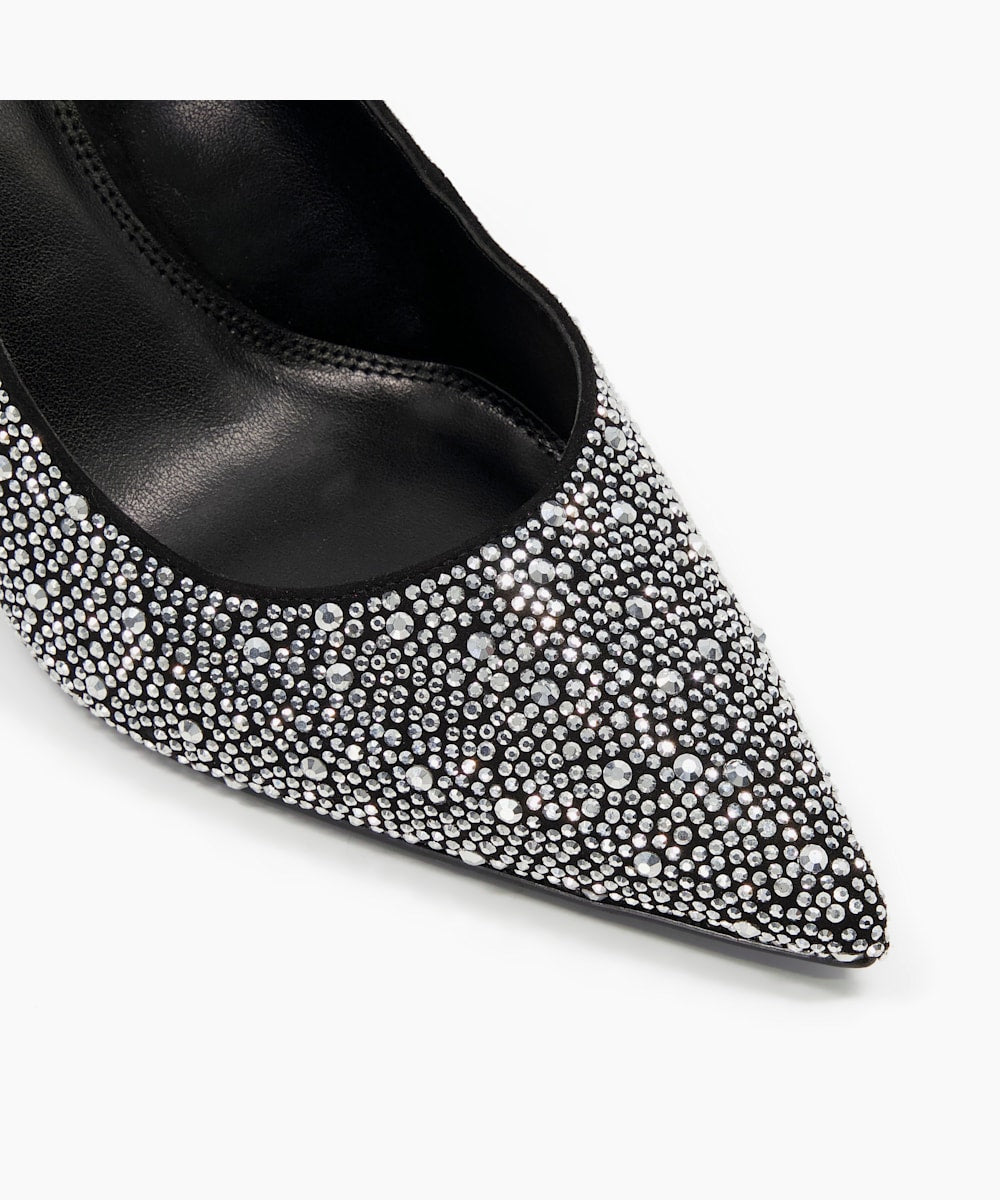 Gray hot sale glitter heels