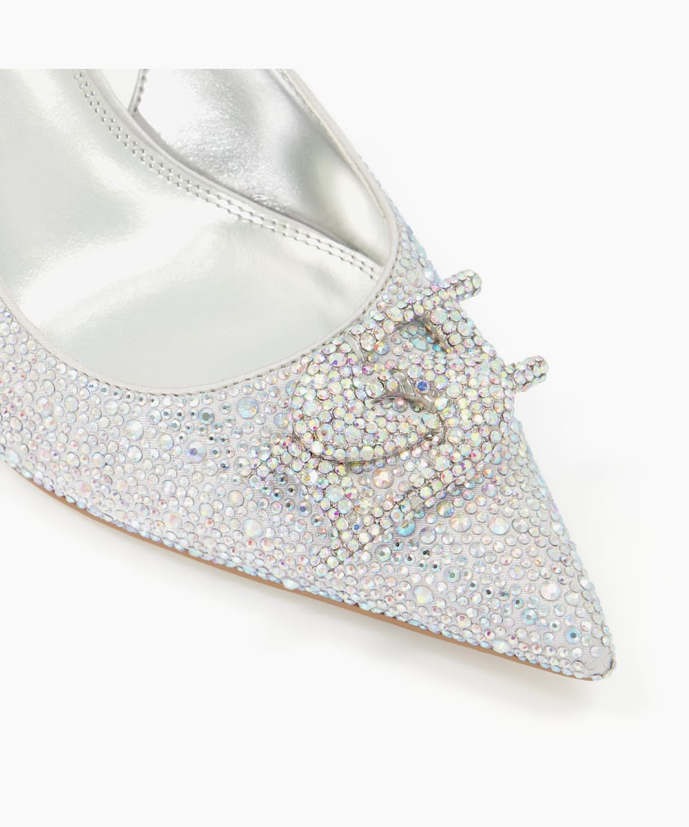 Gray deals silver heels