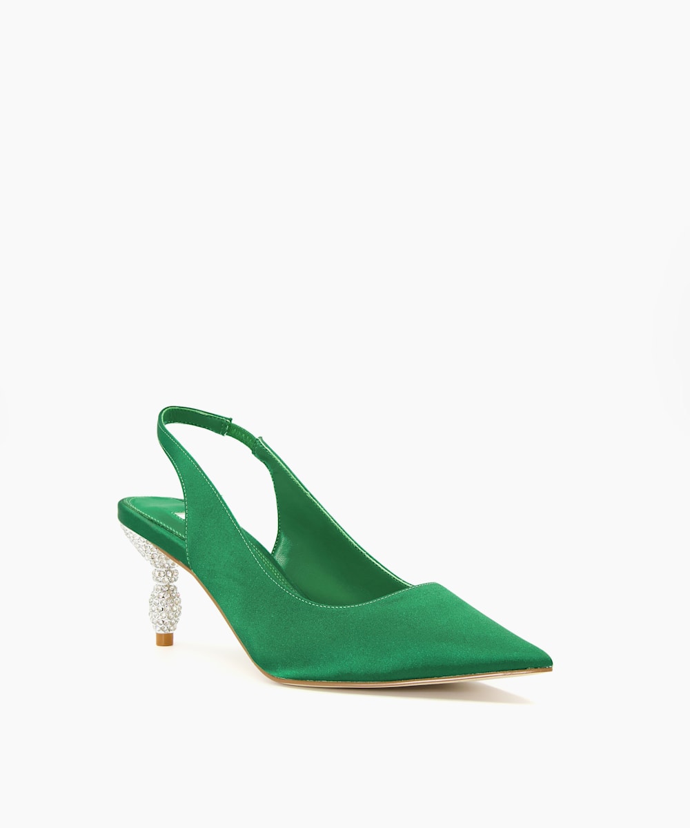 Green kitten clearance heel sandals