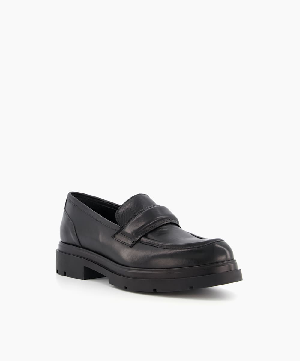 Black leather loafers womens sales australia