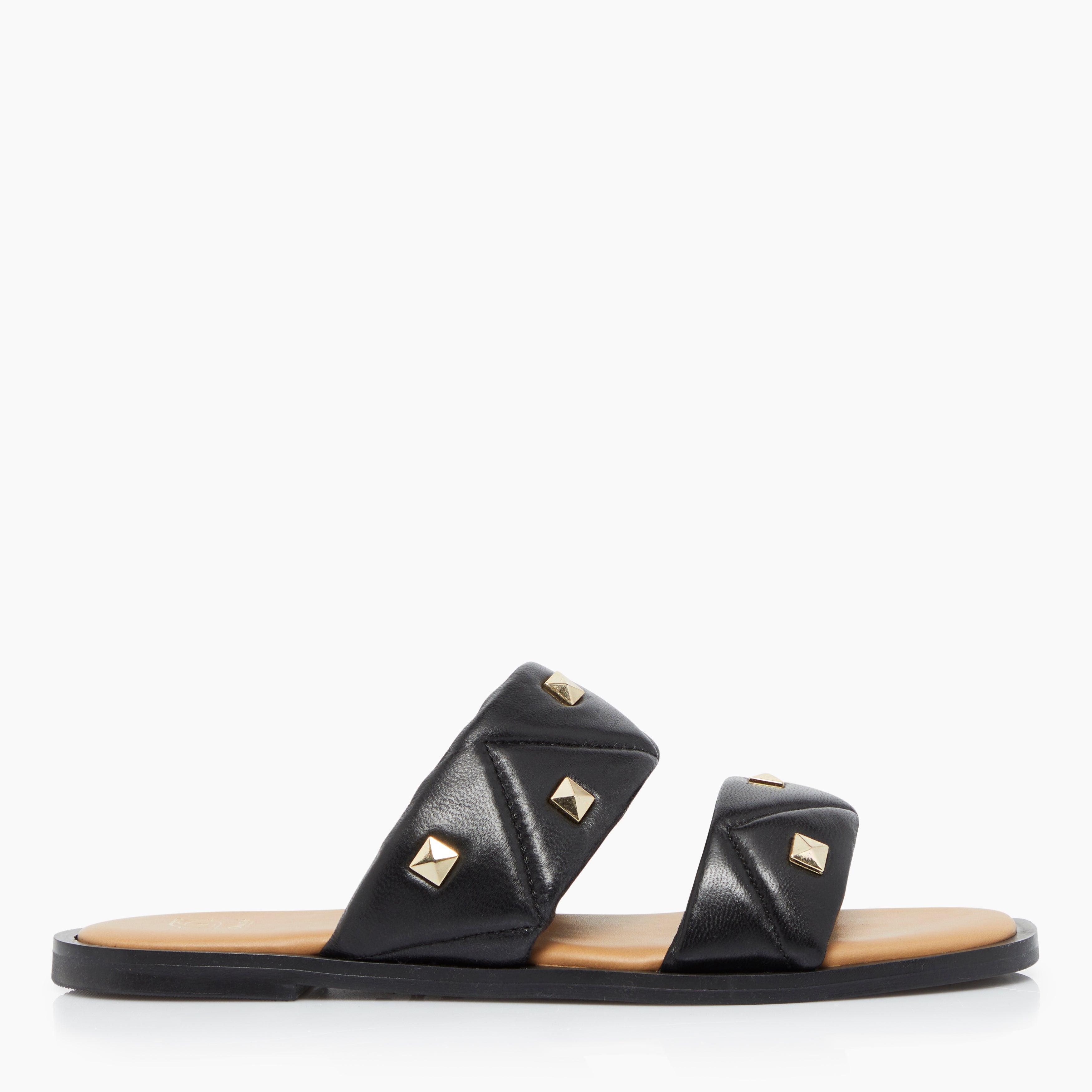 Dune black sale studded sandals