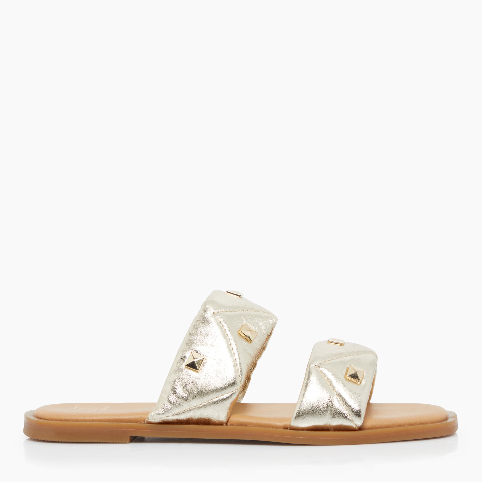 Gold best sale studded slides