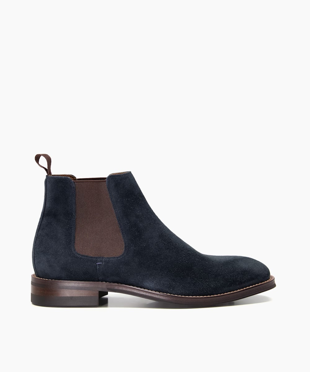 Gray suede chelsea hot sale boots mens